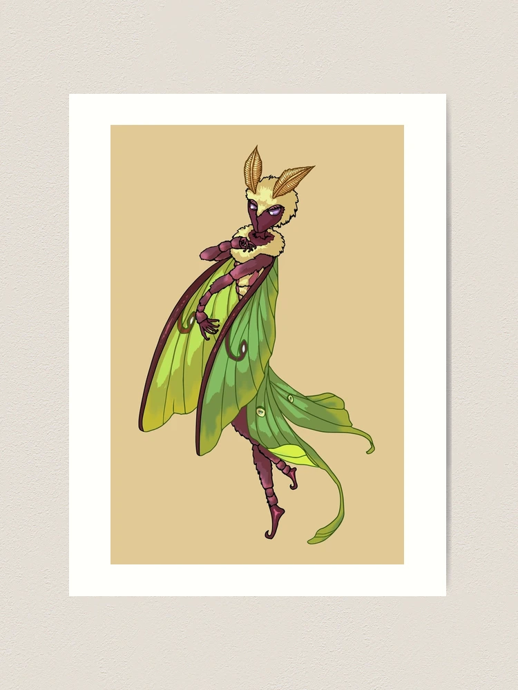 絵画 Moth Girl #004-1 Moth Girl, an art print by Bee - INPRNT