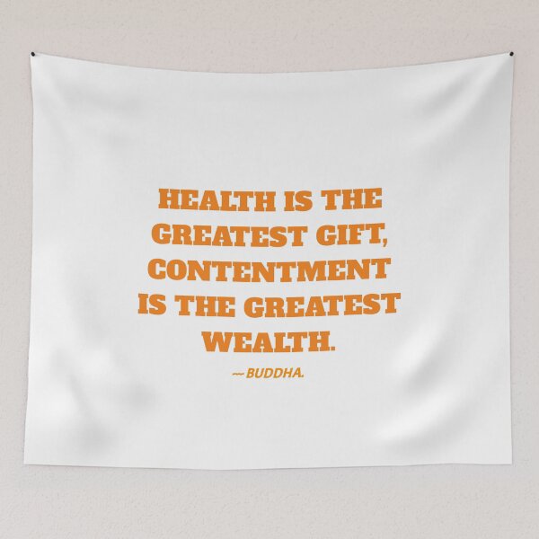 Item preview, Health is the greatest gift quote by buddha. designed and sold by Aumcreations.