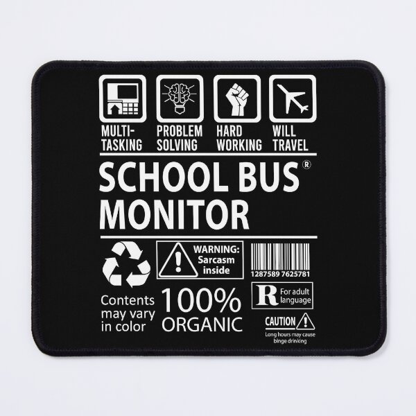 Artikelvorschau, Schulbus-Monitor-T-Shirt - Multitasking-zertifiziertes Job-Geschenkartikel-T-Stück entworfen und verkauft von sabinacsnm.