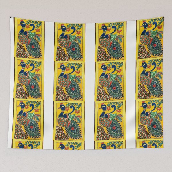 Item preview, Peacock Indian madhubani designed and sold by Saiamrita123.