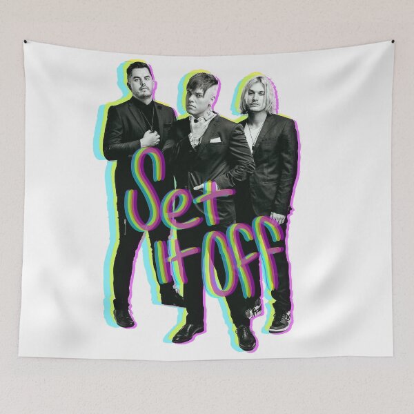 Item preview, Set it off band group photo GLITCH effect with text designed and sold by C.l S.
