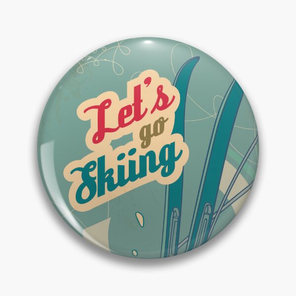 Item preview, Let's Go Skiing Retro Poster. Vintage Style Design designed and sold by PaulLesser.