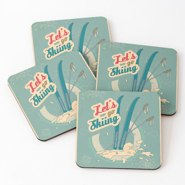 Item preview, Let's Go Skiing Retro Poster. Vintage Style Design designed and sold by PaulLesser.