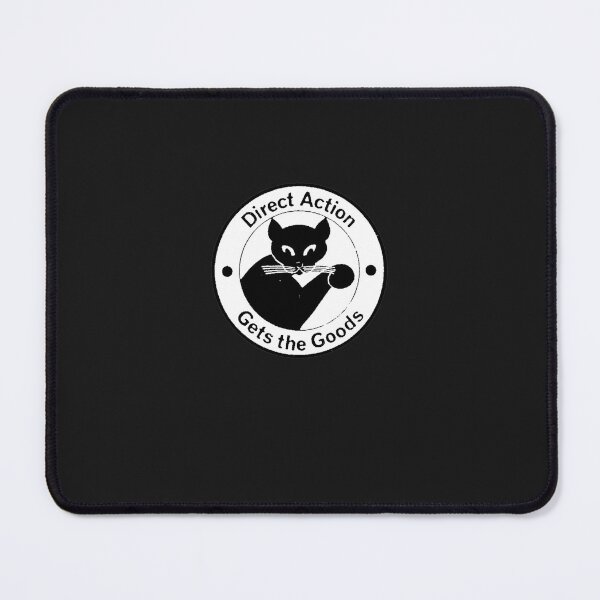 Item preview, Direct Action Gets The Goods - Anarchist Black Cat Logo Sticker designed and sold by JanaLangec.