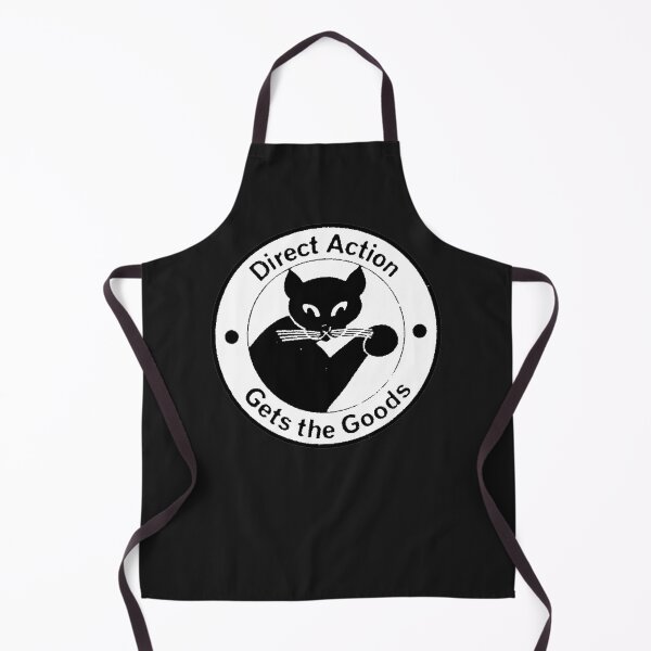 Item preview, Direct Action Gets The Goods - Anarchist Black Cat Logo Sticker designed and sold by JanaLangec.