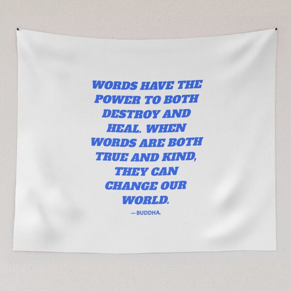 Item preview, Words have the power quote from buddha. designed and sold by Aumcreations.