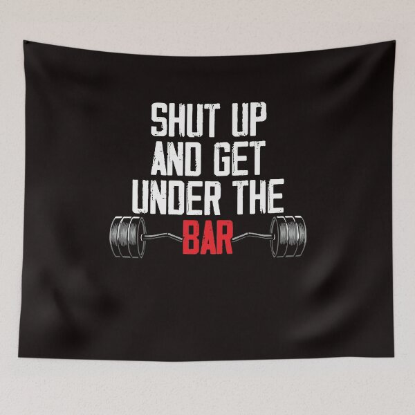 Item preview, Get Under The Bar Barbell Bodybuilding Weightlifting Gym designed and sold by TomGiantDesigns.