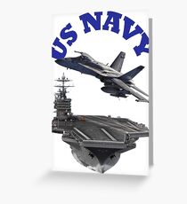 F/A-18 Hornet and the USS Harry S. Truman Greeting Card