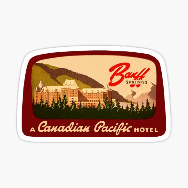 Item preview, Banff Springs Hotel Alberta Vintage Travel Decal designed and sold by hilda74.