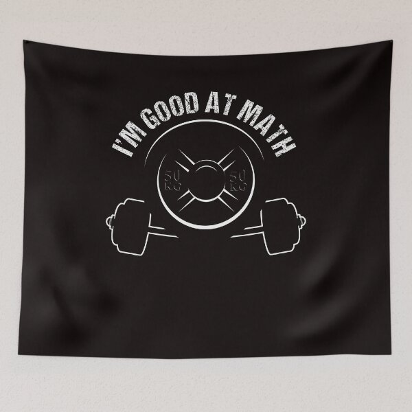 Item preview, Good At Math Barbell Gym Workout Bodybuilding Weightlifting designed and sold by TomGiantDesigns.