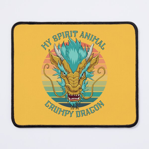 Item preview, Blue Vintage My Spirit Animal Is A Grumpy Dragon designed and sold by RihabPrint.