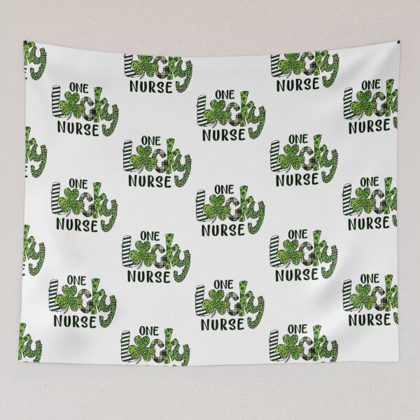 Item preview, Women's Shamrock One Lucky Nurse Saint Patrick's Day designed and sold by MobertsonArt.