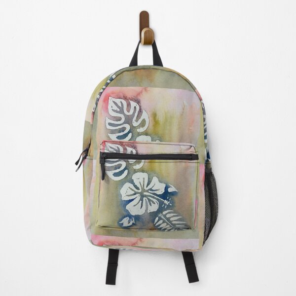 Item preview, Hibiscus wax resist watercolour. designed and sold by WobbleAnSplotch.
