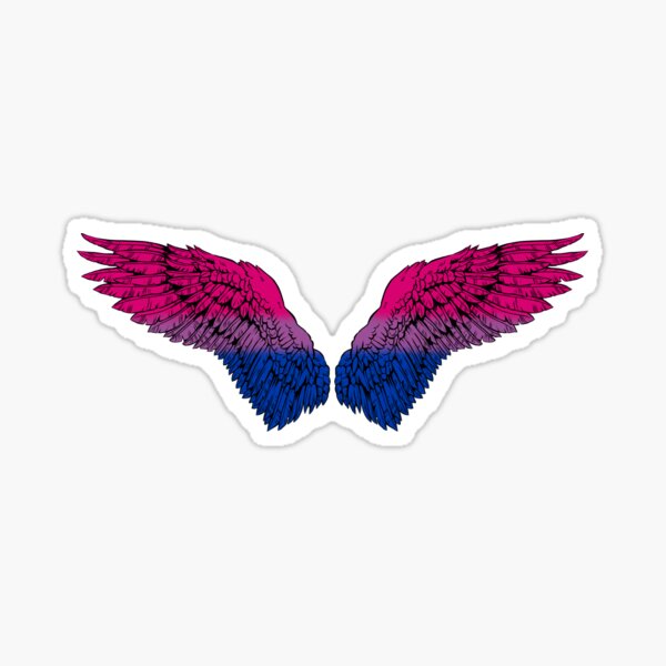 Pride Wings, Bi Flag Sticker