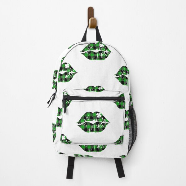 Item preview, Green Shamrock Plaid Lips designed and sold by MobertsonArt.