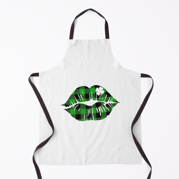 Item preview, Green Shamrock Plaid Lips designed and sold by MobertsonArt.