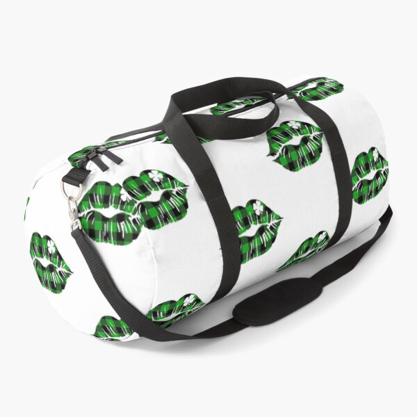 Item preview, Green Shamrock Plaid Lips designed and sold by MobertsonArt.