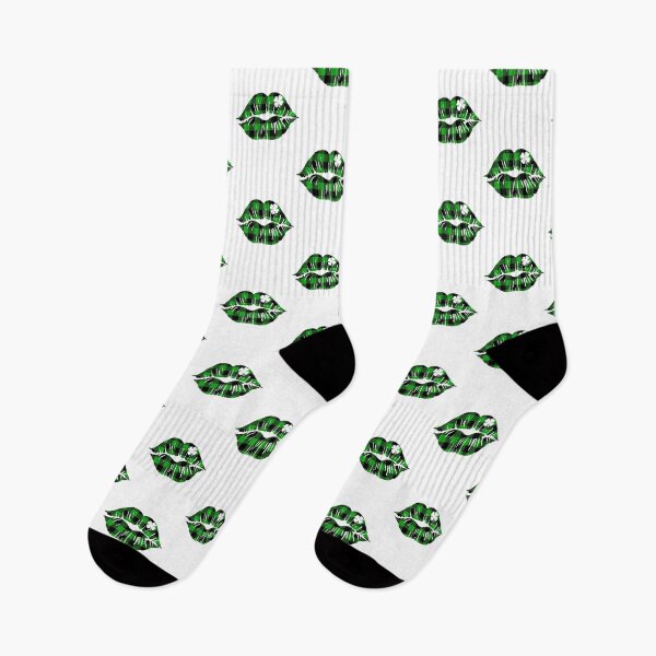 Item preview, Green Shamrock Plaid Lips designed and sold by MobertsonArt.