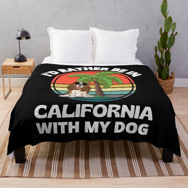 Item preview, I'd Rather Be In California With My Dog Palm Trees Dog With Sunglasses designed and sold by RGRamsey.