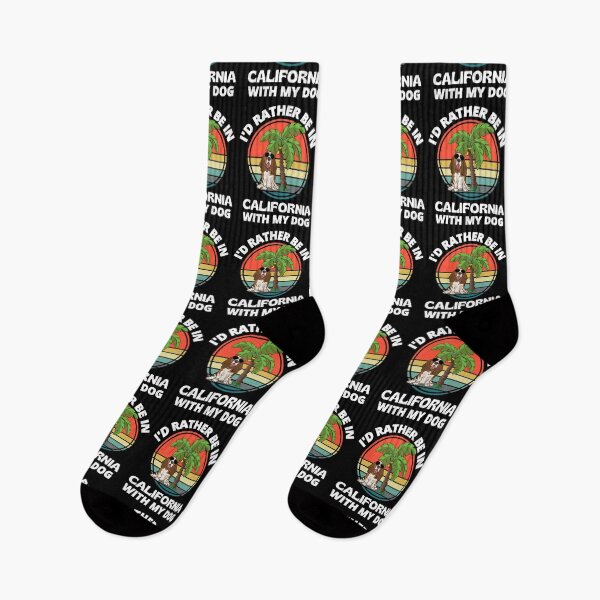 Item preview, I'd Rather Be In California With My Dog Palm Trees Dog With Sunglasses designed and sold by RGRamsey.