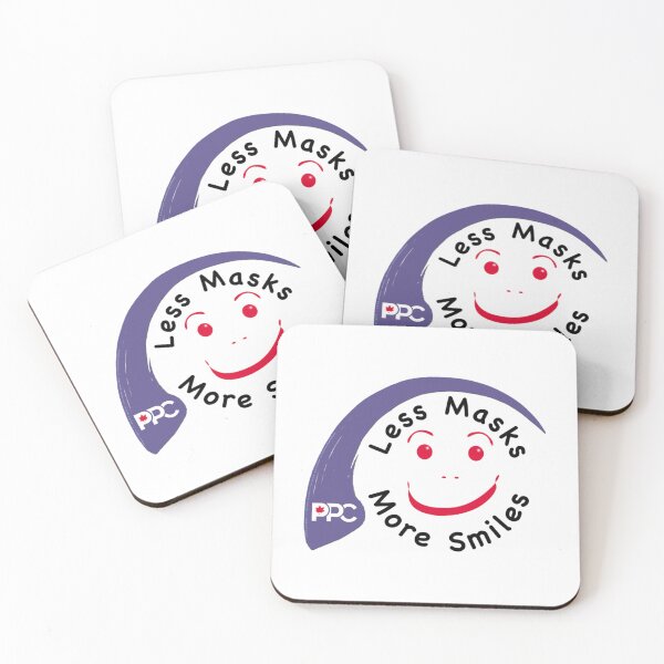 Item preview, Less Masks more Smiles - Freedom - Support the People_amp_s Party of Canada designed and sold by Delphineclarks.