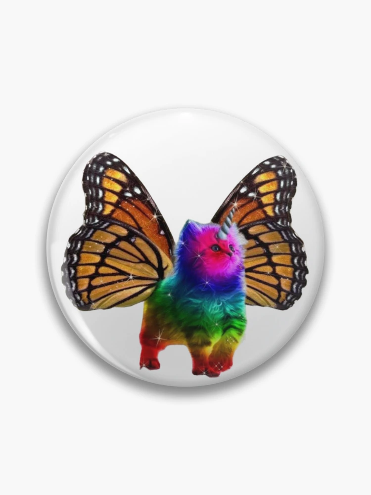 Rainbow kitten unicorn with butterfly wings best sale