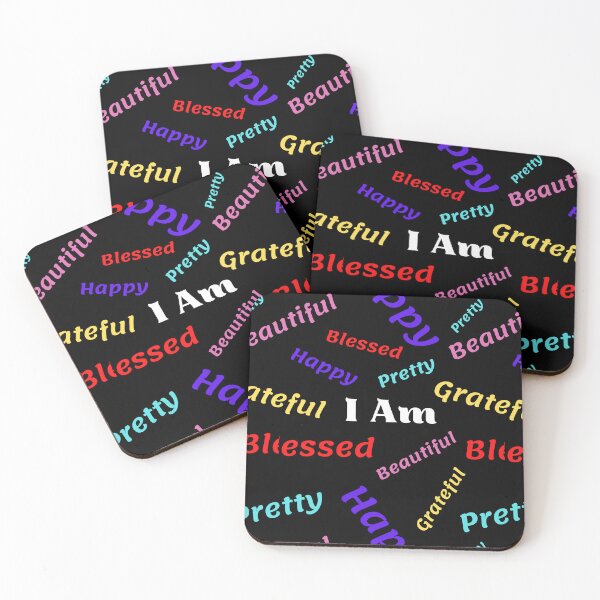 Item preview, I Am Beautiful, Grateful, Blessed, Happy And Pretty - Inspirational Girly Quotes | Motivational Girly Quotes designed and sold by Delandor.