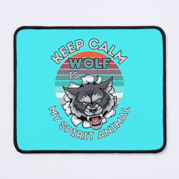 Item preview, Keep Calm Wolf Is My Spirit Animal, Vintage Design designed and sold by RihabPrint.