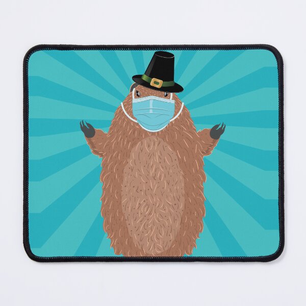 Item preview, Masked happy groundhog designed and sold by AnnArtshock.