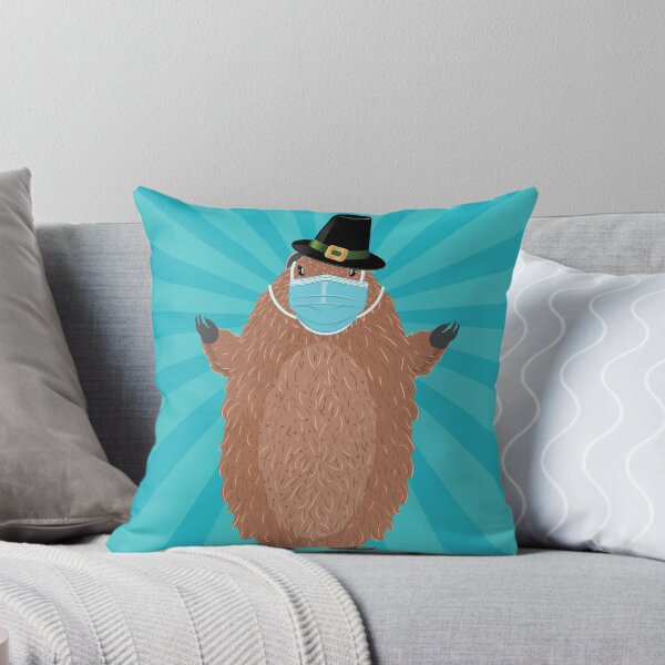 Item preview, Masked happy groundhog designed and sold by AnnArtshock.