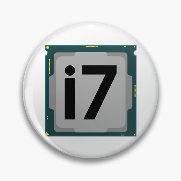 Item preview, cpu processor intel core i7 chip hardware for computer pc motherboard technology element illustration graphic computer nerd computer freak, hacker designed and sold by Marcin Adrian.