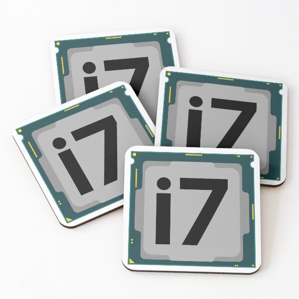 Item preview, cpu processor intel core i7 chip hardware for computer pc motherboard technology element illustration graphic computer nerd computer freak, hacker designed and sold by Marcin Adrian.