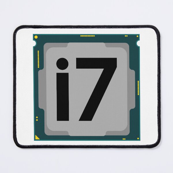 Item preview, cpu processor intel core i7 chip hardware for computer pc motherboard technology element illustration graphic computer nerd computer freak, hacker designed and sold by Marcin Adrian.