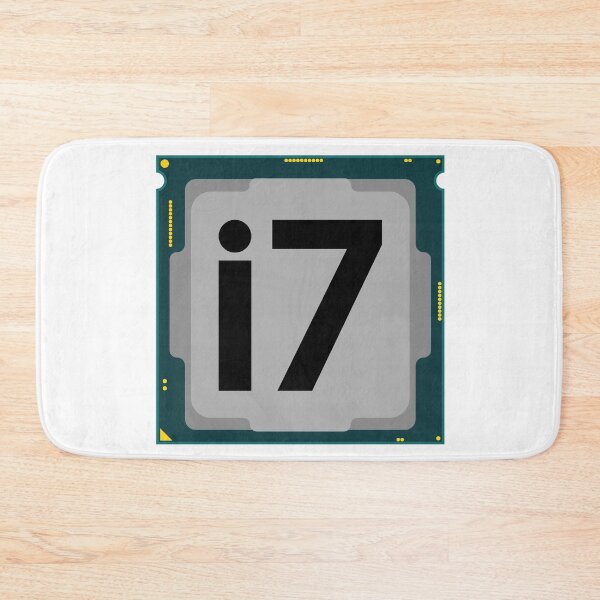 Item preview, cpu processor intel core i7 chip hardware for computer pc motherboard technology element illustration graphic computer nerd computer freak, hacker designed and sold by Marcin Adrian.