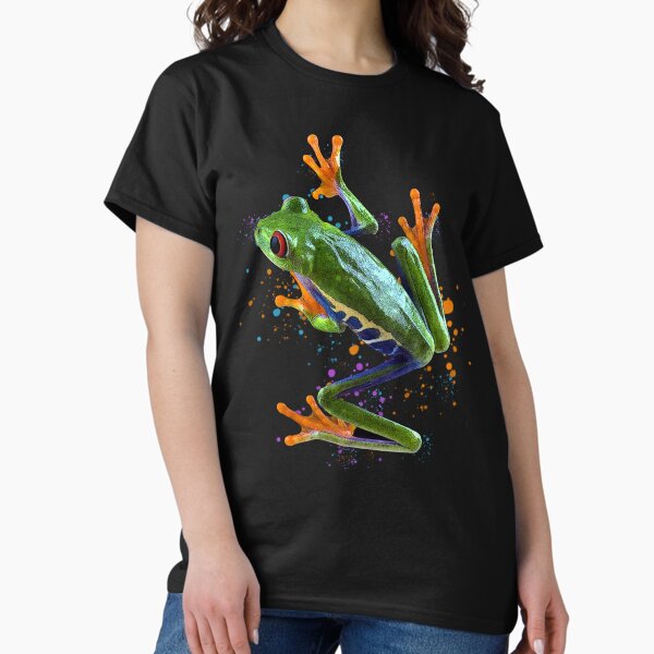 Vista previa del artículo con la obra «Rana arbórea de ojos rojos Acuarela Cuidador de ranas Abanico de ranas», diseñado y vendido por JRRTs.