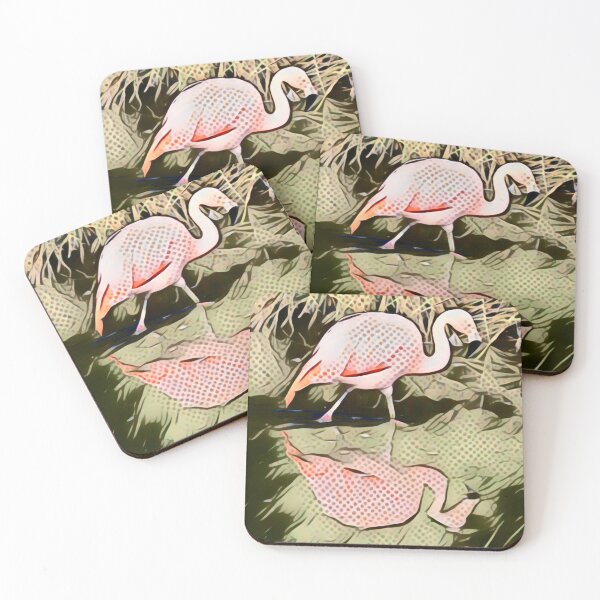 Item preview, Flamingo Reflection In Pointillism designed and sold by Fearless-Fox.