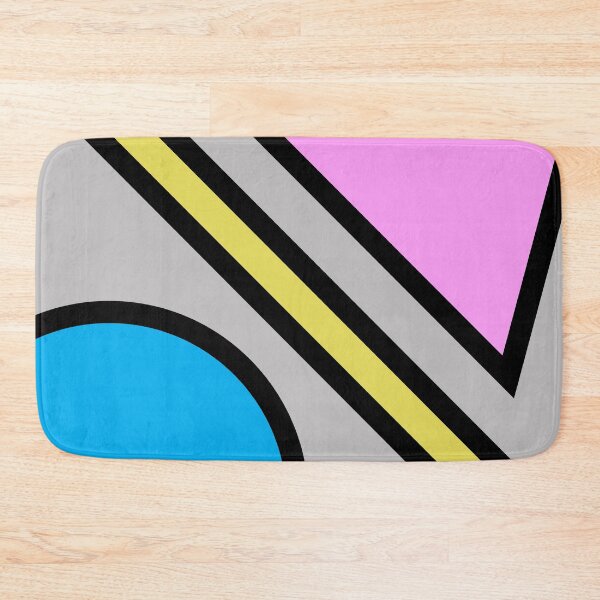 Item preview, Shapes Pattern Line Circle Triangle Pink Yellow & Blue designed and sold by RLWphoto.