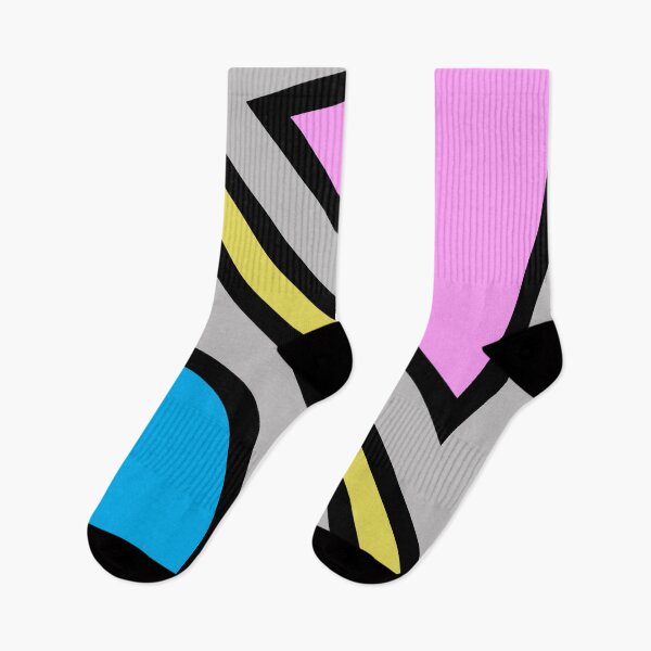 Item preview, Shapes Pattern Line Circle Triangle Pink Yellow & Blue designed and sold by RLWphoto.