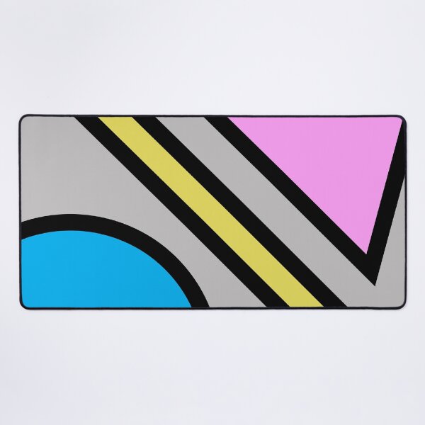 Item preview, Shapes Pattern Line Circle Triangle Pink Yellow & Blue designed and sold by RLWphoto.