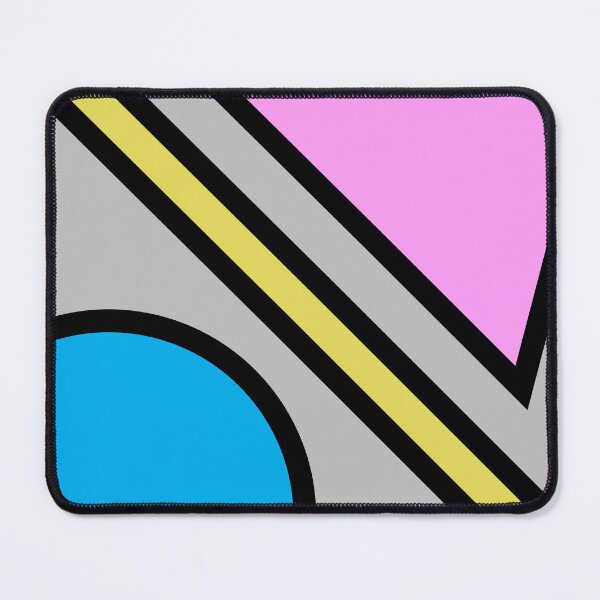 Item preview, Shapes Pattern Line Circle Triangle Pink Yellow & Blue designed and sold by RLWphoto.