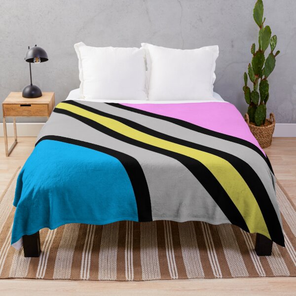 Item preview, Shapes Pattern Line Circle Triangle Pink Yellow & Blue designed and sold by RLWphoto.