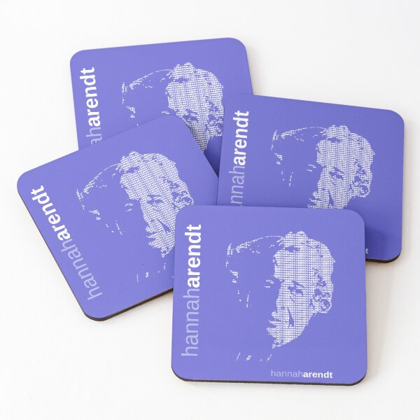 Item preview, Hannah Arendt typographic poster (indigo) designed and sold by CMYKStudio.