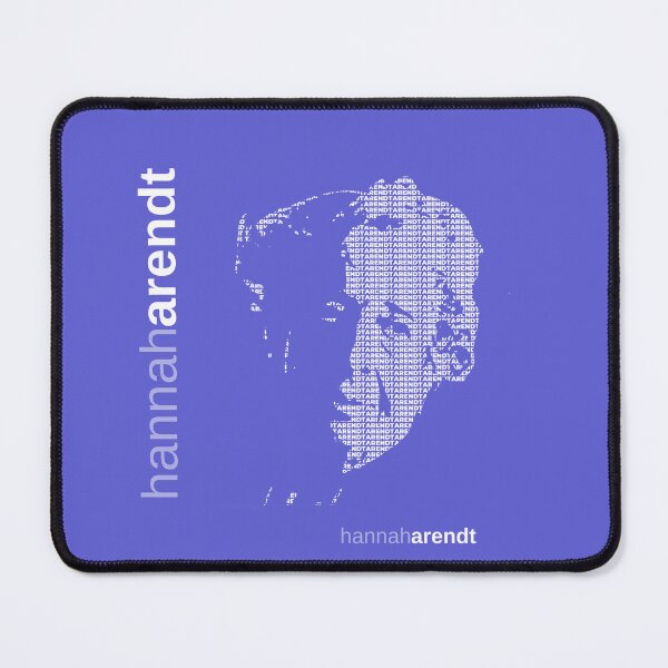Item preview, Hannah Arendt typographic poster (indigo) designed and sold by CMYKStudio.