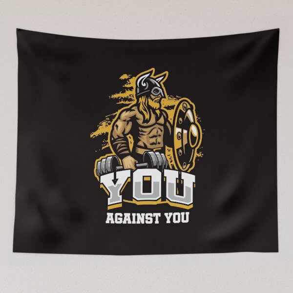 Item preview, You Against You Workout Barbell Bodybuilding Weightlifting designed and sold by TomGiantDesigns.