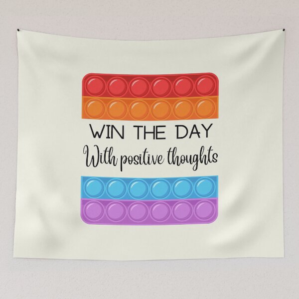 Item preview, Win the day with positive thoughts Square design designed and sold by OMdesign10.