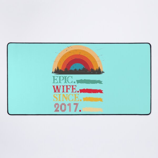 Item preview, epic wife since 2017, 5th wedding anniversary, Epic Wife Since 2017 t-shirt, Custom T-shirt,2nd,3rd,4th,5th,6th,7th,8th,9th,10th,20th,30th,40th,50th,60th designed and sold by SimoSaladain.