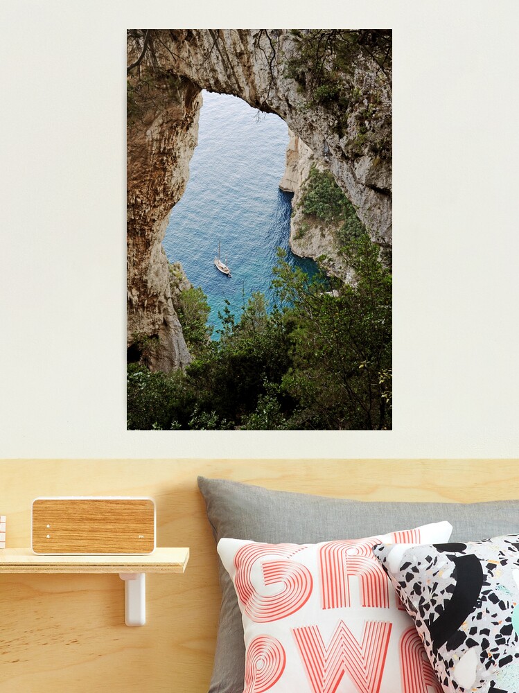 Natural Arch in Capri - Unique Rock Formation in Scenic Setting | Poster