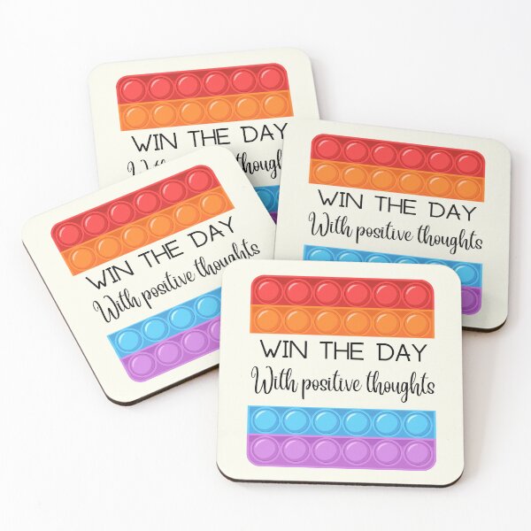 Item preview, Win the day with positive thoughts Square design designed and sold by OMdesign10.
