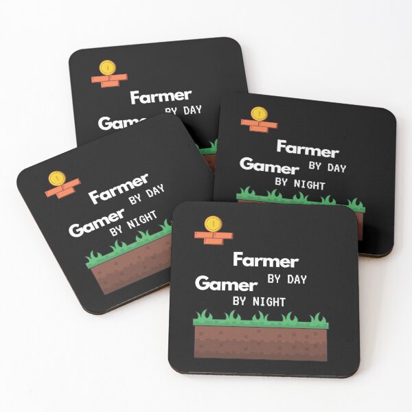 Item preview, FARMER BY DAY GAMER BY NIGHT - funny gamer quote designed and sold by MiKy1997.