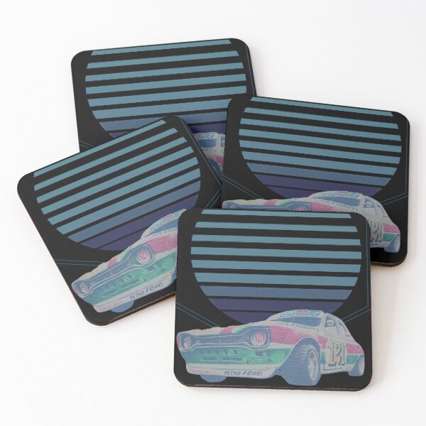 Item preview, blue racing retro escort MK1 rainbow, classic ford  designed and sold by vallertine.